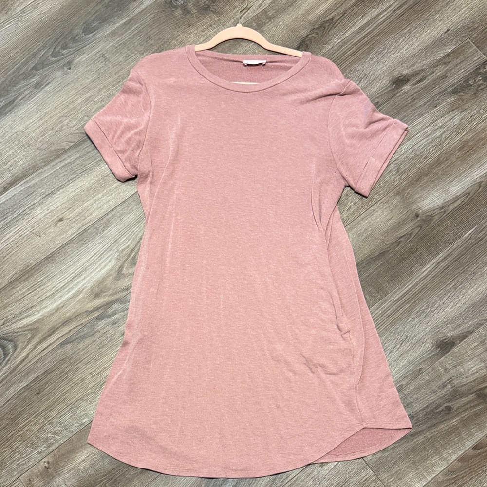 Pink Lily Dusty Rose T-Shirt Dress